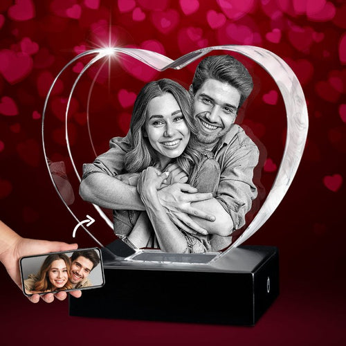 3D Crystal Heart Gift for Valentine's Day