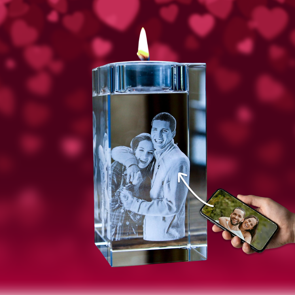 3D Crystal Candle Gift for Valentine's Day