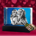3D Crystal Rectangle Gift for Valentine's Day